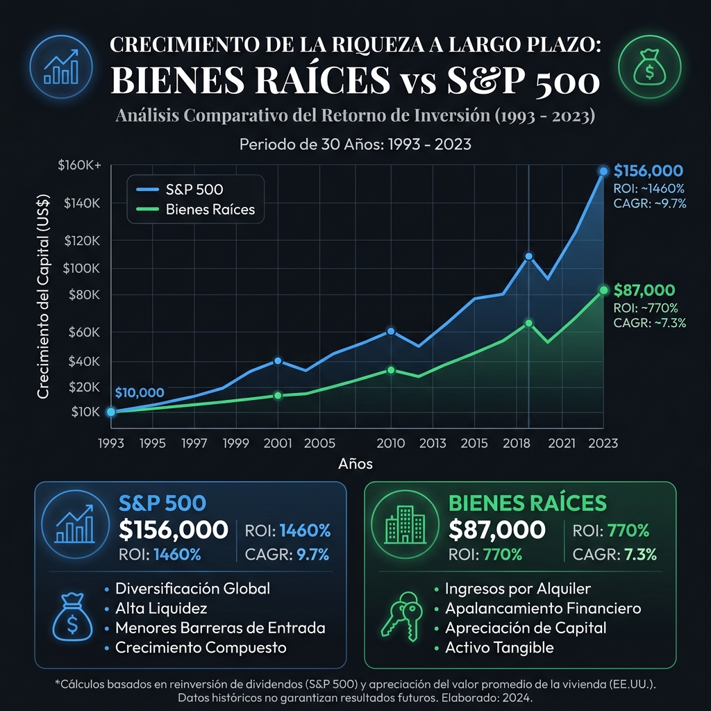 Auditoría de Riqueza: Real Estate vs S&P 500